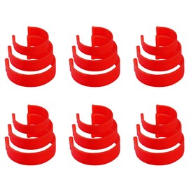 18pcs Medication Bottle Label Clips, 3 Sizes Reusable Medication Bottle Marker Clips Organizer Easy Identification for Elderly & Family (Red)