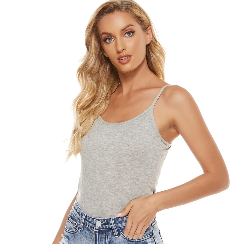 BQTQ 5 Pcs Womens Camisole Tank Tops Undershirt Spaghetti Strap