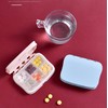 Pastel 6-Compartment Portable Pill Case Organizer Travel 4ea