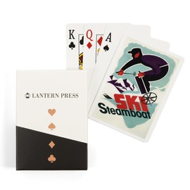 Lantern Press Steamboat Springs, Colorado, Downhill Skier, Vintage Travel Advertisement (52 Playing Cards, Poker Size Card Deck with Jokers)