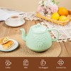 Toptier Leaf Teapot, Porcelain Tea Pot with Infuser and Lid,