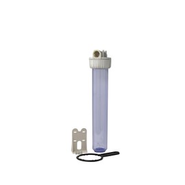 Luise Super Big 20 Filter Housing 1" Inlet Brass Ports (20"x2.5") Made of Non-Toxic Plastic Material with Wrench and Bracket (L503.2050).