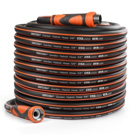 100 ft Garden Hose, 5/8 Water Hose Heavy Duty Outdoor Expandable Rubber Lightweight Kink Free Retractable Kit Flexible, Male to Female