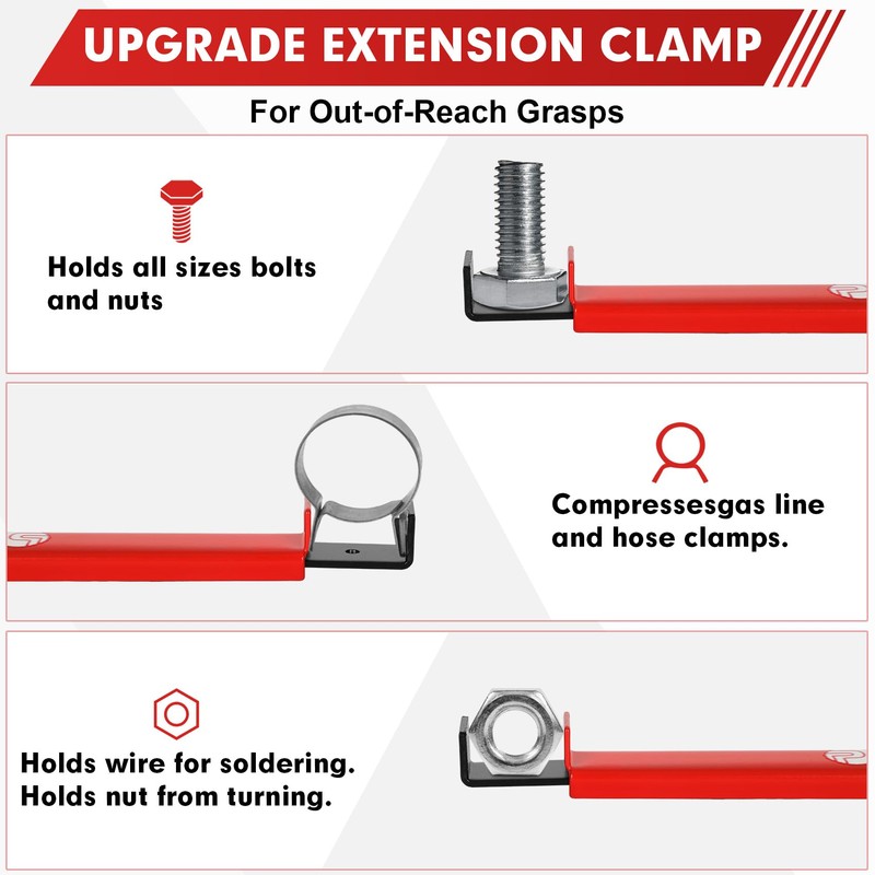 P Polerden 2026 Upgrade Extension Clamps Tool, Hold Nuts, Bolts