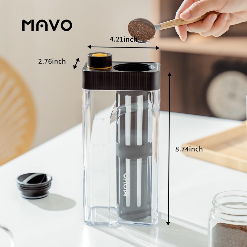MAVO Cold Brew Coffee Maker, 27oz Iced Coffee Maker and