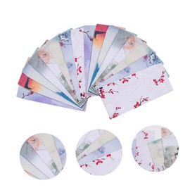 DOITOOL 20Pcs Vintage Letter Envelopes Romantic Chinese Traditional Style Stationary Thickened Craft Paper for Love Letters Poetry Beautiful Design for Students