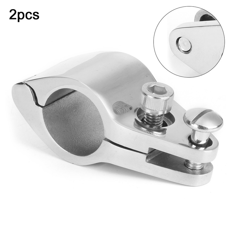 2Pcs Bimini Top Jaw Slide Clamp Steel Boat Hardware Fitting