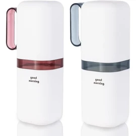 Lumbor37 Estuche para Cepillos de Dientes de Viaje, Soporte para Cepillos de Dientes de Viaje con Mango Desmontable, Soporte para Cepillos de Dientes de Viaje de Gran Capacidad