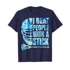 Lacrosse-Shirt Lax I Beat People With A Stick Boys Youth Men T-Shirt