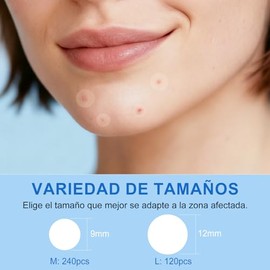 NEARPOW 360 Parches Para Acné, Pimple Patch, Parche Invisible Ultraligero y Ultrafino que Reduce Visiblemente las Immperfecciones Granos y Espinillas 
