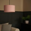 MiniSun | Medium Modern Blush Pink Fabric Drum Light Shade