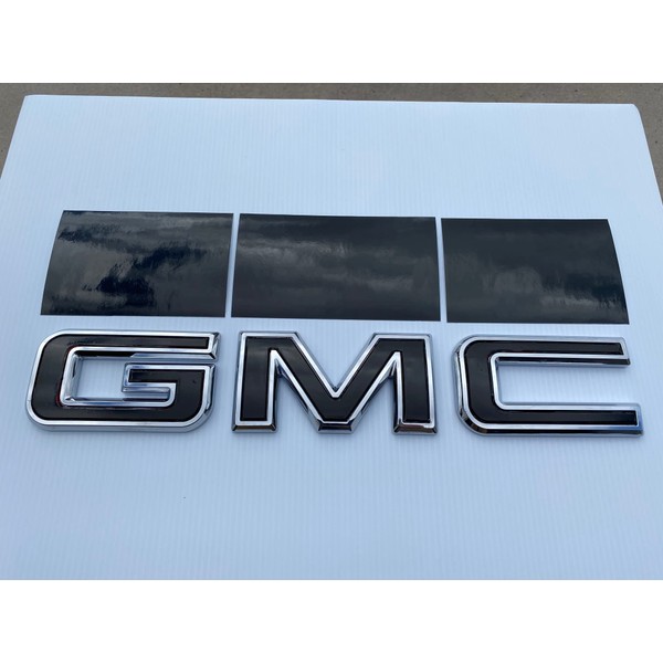 EmblemsPlus Gloss Black (Blackout) GMC Canyon Grille GMC Emblem Decal