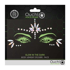Body Jewellery Sticker Face Glow in the Dark Opal