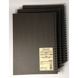 MUJI Double Ring Blank Notebook A5-size Unruled 80sheets - Pack of 3books