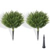 LAFORMO 15.7" Fake Shrubs, Artificial Cedar Ball Tree Plant, 2