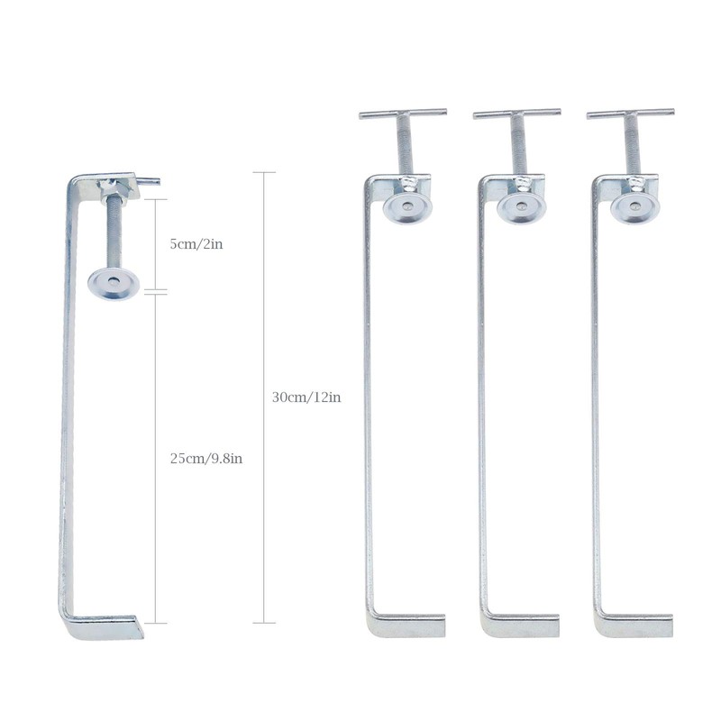Micro Traders 4Pcs Profile Bricklaying Clamp, 12 Inch Galvanized Steel