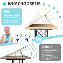 Easyego 1500 Piece Jigsaw Puzzle Table with Legs for Adults, Adjustable Puzzle Table with Draws, Wooden Puzzle Board with Extended Support Bar & 4 Wheels