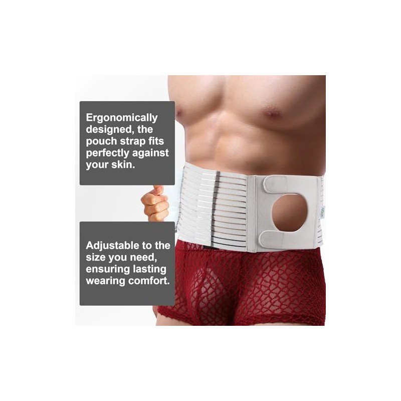 Wider Version Stoma Belt, Adjustable Ostomy Belt, Compatible with Several