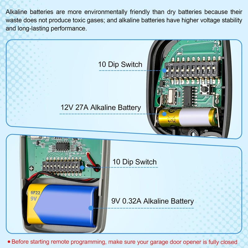 ElectricWise 4 Pack Garage Door Opener Remotes Compatible with Linear