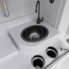 LQS Black Oval RV Kitchen Sink, 13.39" x 10.55" Small