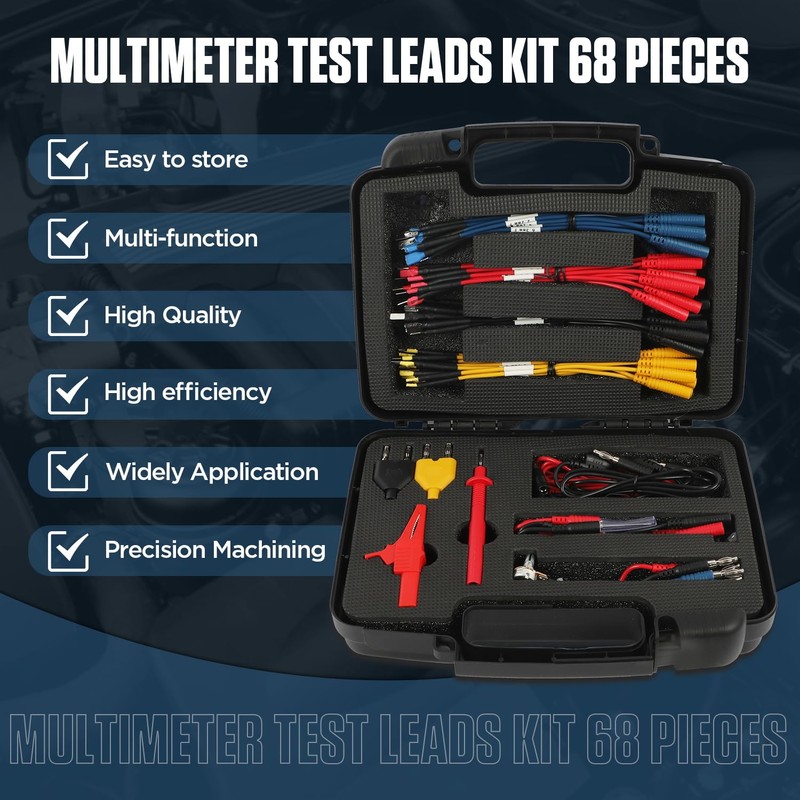 68 PCS Automotive Circuit Test Lead Kit,Multimeter Test Leads Set,Electrical