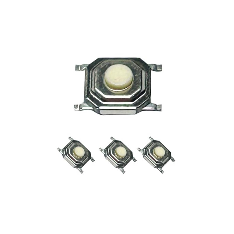 20 Pcs, 4x4x1.5mm, 4-Pin SMT, Tactile Push Button Switch