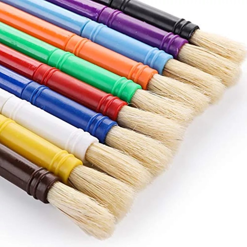10 Piezas Tazas De Pintura Con Pinceles Pinceles Para Niños