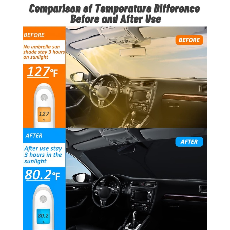Bestview Front Windshield Sun Shade Compatible with Jeep Grand Cherokee