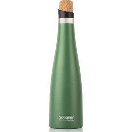koodee Wine Bottle - 32 oz Insulated Stainless Steel Wine Bottle with Double Wall Vacuum Sealed Lids,for Wine Lovers Keeps Wine Cold for 24 Hours and Hot for 12 Hours (Dark Green,1000ml)