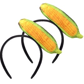 Hoteam 2 Pcs Corn Cob Headband Makeup Headband Skincare Headband for Women for Spa Face Washing Hairband Thanksgiving Corn Costume Masquerade Party