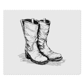 Azeeda 2 x 'Cowboystiefel' Mikrofaser-Objektiv- / Brillenreinigungstücher (LC00031097)