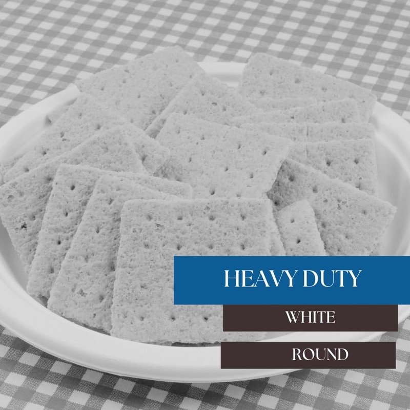 CafeTEq Bagasse Heavy-Duty White Round Plates Super Rigid Disposable Eco