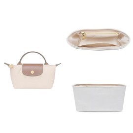 Jiesinlov Purse Organizer Insert for Handbag, Dupont Paper Bag Organizer for Longchamp Mini Loupage (Water-Resistant-Mini)