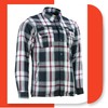 Daniel Smart Men's Motorcycle Shirt Plaid Biker Flannel Jacket Removable