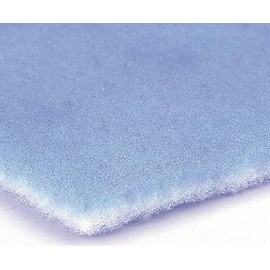 Made in USA - 20" High x 25" Wide x 1/2" Deep Polyester Air Filter Media Pad - 25% Capture Efficiency (12 Pack)