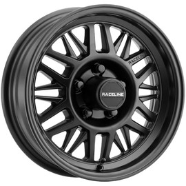 Raceline 451B Ryno Trailer 15x5 5x4.5" +0mm Satin Black Wheel Rim 15" Inch