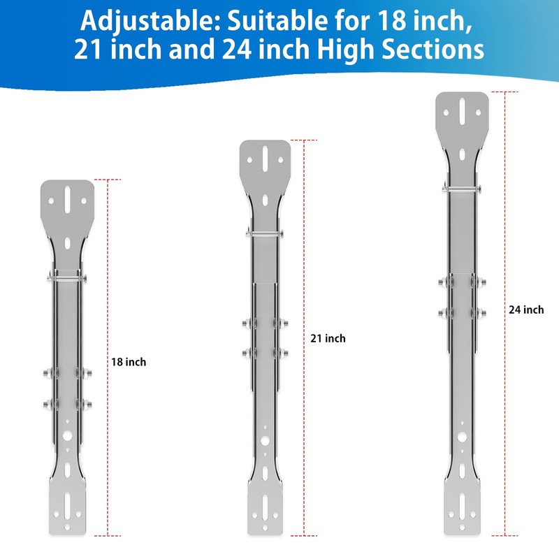 FOROIRON 2 Pack Garage Door Opener Reinforcement Bracket, Adjustable to