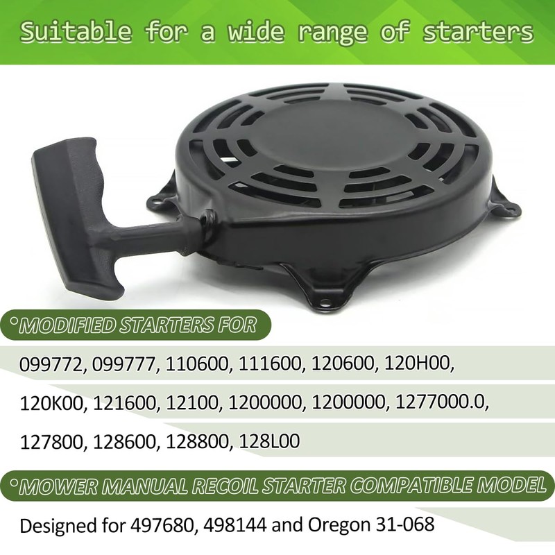 SRJEQC Pull Starter for Briggs Stratton Replacement Parts, Pull Starter