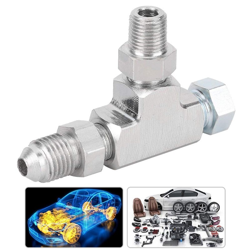 Qiilu Tee Adapter, 1/8" Npt Tee Fitting 3 Way 1/8"