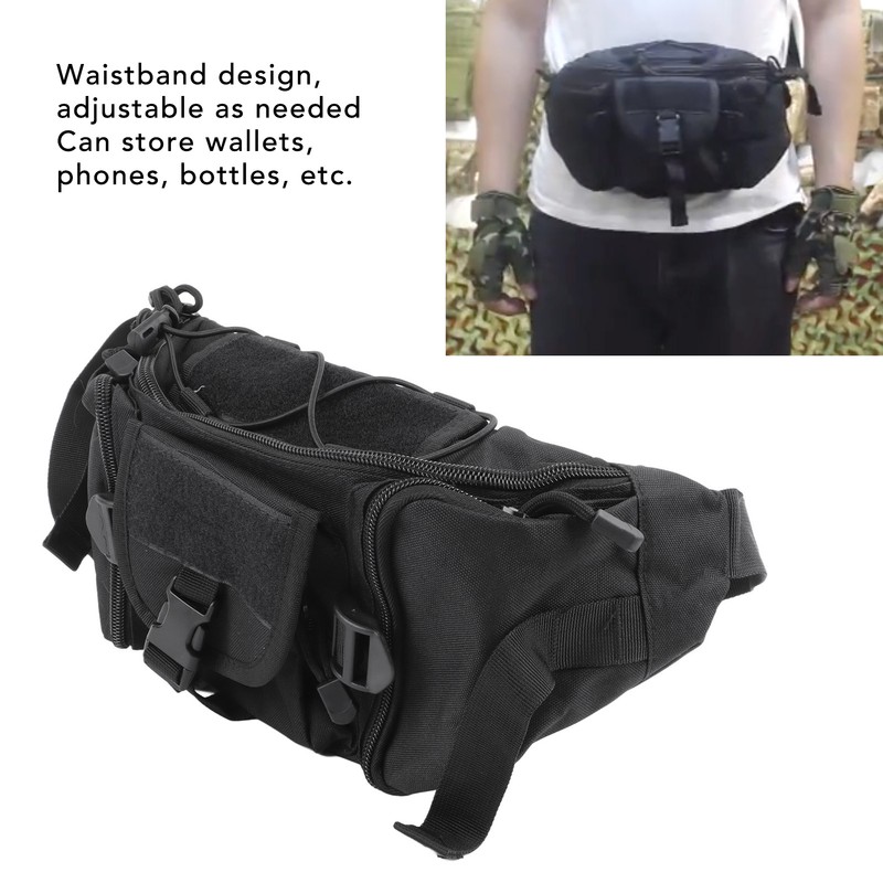 Men Waist Bag Oxford Cloth Waistpack Portable Chest Pouch for