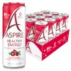 ASPIRE® Cranberry, Healthy Energy Drink 80mg Natural Caffeine, Zero Sugar