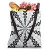 Starlight Speeding Mid-Century Pattern Black On White Tote Bag