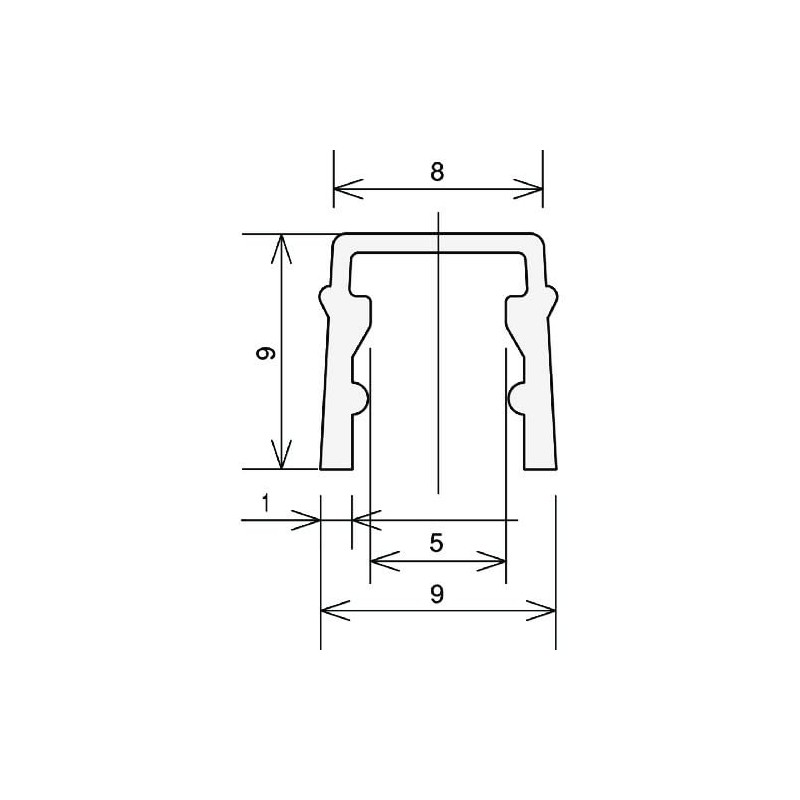 TRUSCO TSF30 Slot Cap S L=2000 (Black) TSFA104