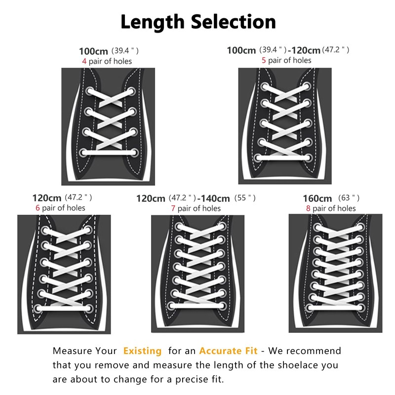 [Stepace] 2 Pairs (Pack of 4) Shoelaces Half Round Shoe