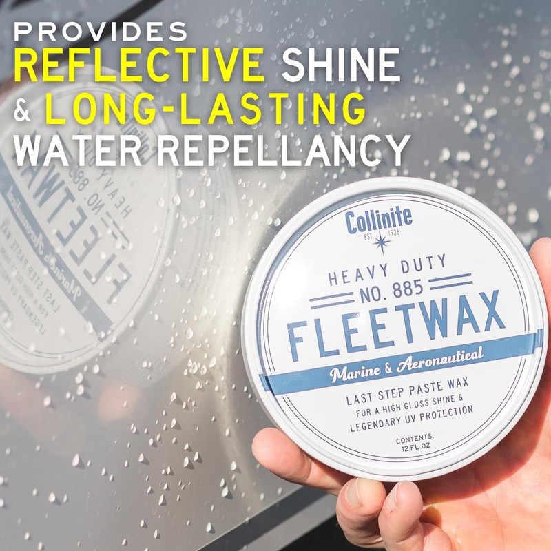 Collinite 885 Heavy Duty Fleetwax Paste and Towel Combo