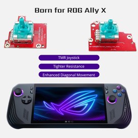 HandheldDIY TMR Hall Joystick for ROG Ally X, Tighter Rotational Resistance for FPS Racing Games, ASUS ROG Ally X Accessories, Zero Drift Analog with Tools, Easy Installation Thumbstick 1 Pair