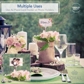 Royal Imports 9" Cardette Floral Pick Card Holder 50pcs