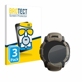 BROTECT Anti-Glare Protective Glass for Garmin Instinct 2X Solar Tactical Edition (Pack of 3) Protective Film Tempered Glass Matt [Scratch-Resistant 9H]