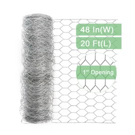 Garden Poultry Chicken Wire Netting - 48 '' × 20 ' Garden Fence Animal Barrier, Chicken Wire for Crafts, 2 inch Mesh Poultry Netting Fence, Pet/Rabbit/Chicken Wire Fencing
