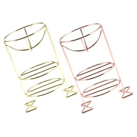 Housoutil 2pcs Powder Puff Container Metal Makeup Sponge Holder for Easy Storage Drying Breathable Beauty Sponge Shelf for Daily Use Organization